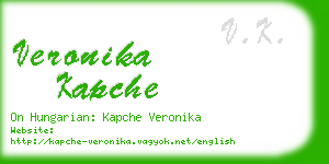 veronika kapche business card